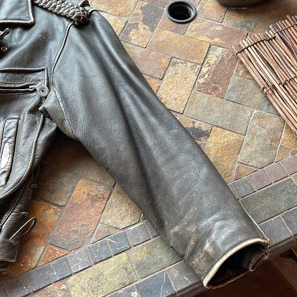 ORIGINAL VINTAGE EDITION GUESS JEANS MOTORCYCLE JACKET BY GEORGES MARCIANO 1985 - Picture 6 of 16